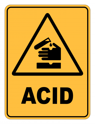 Acid Caution Safety Sign