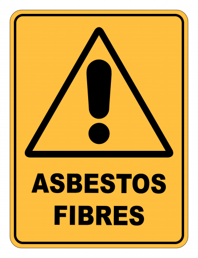 Asbestos Fibres Caution Safety Sign