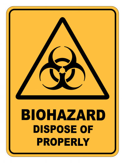 Biohazard Dispose Of Properly Caution Safety Sign