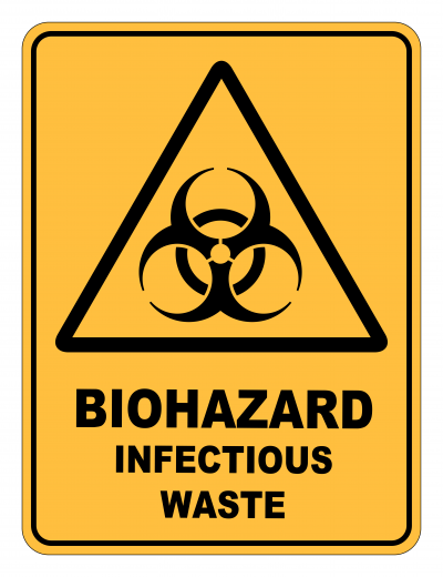 Biohazard Infectious Waste Caution Safety Sign