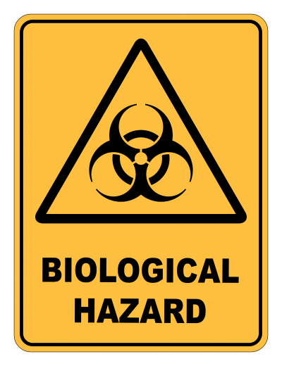 Biological Hazard Caution Safety Sign