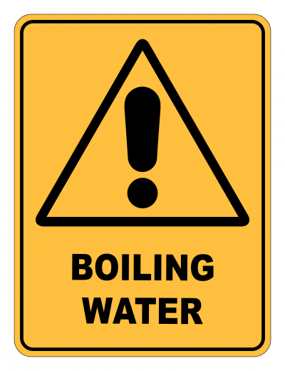 Boiling Water Caution Safety Sign