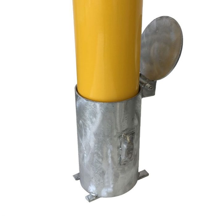 Safety yellow removable bollard - 140mm x 1200mm