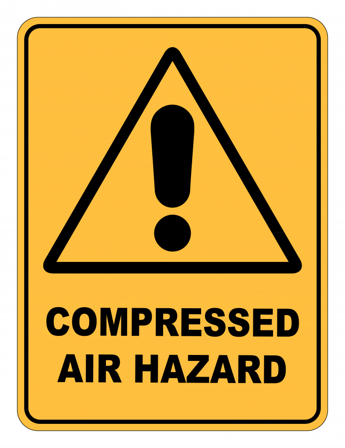 Compressed Air Hazard Caution Safety Sign