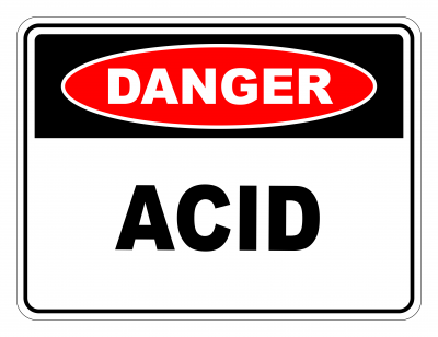 Danger Acid Safety Sign