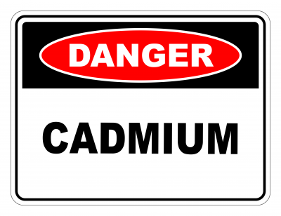 Danger Cadmium Safety Sign