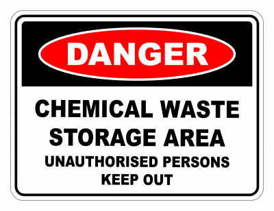 Danger Chemical Waste Storage Area Safety Sign