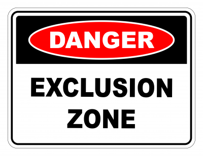 Danger Exclusion Zone Safety Sign