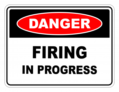 Danger Firing In Progress Safety Sign