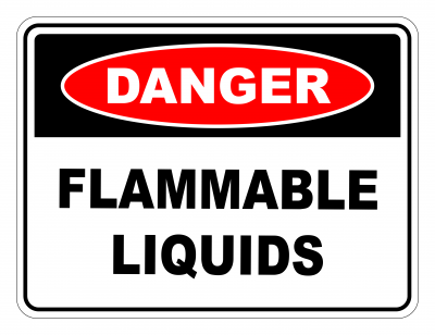 Danger Flamable Liquids Safety Sign