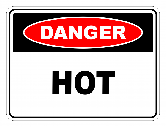 Danger Hot Safety Sign