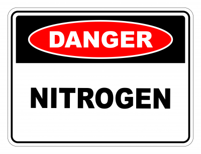 Danger Nitrogen Safety Sign