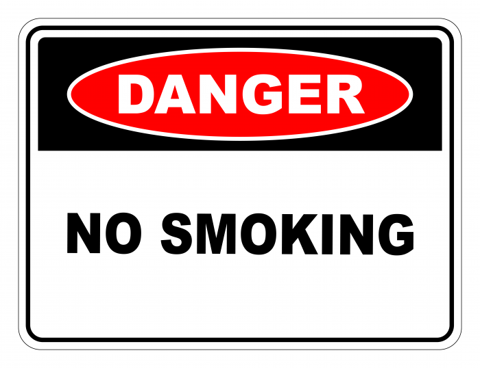 Danger No Smoking Safety Sign