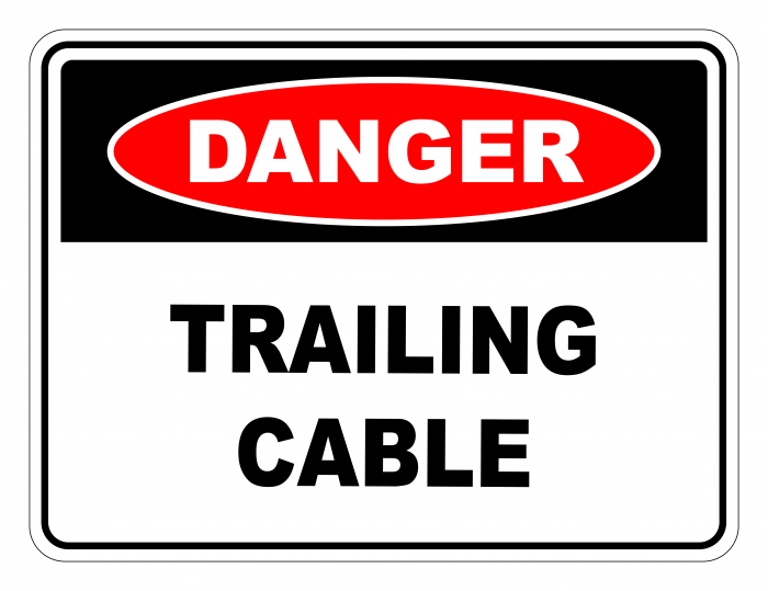 Danger Trailing Cable Safety Sign