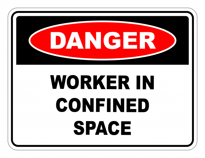 Danger Work In Confined Space Safety Sign