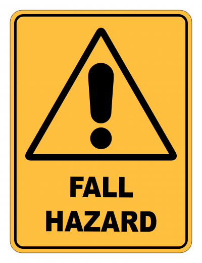 Fall Hazard Caution Safety Sign