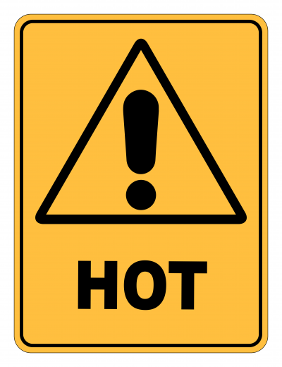 Hot Caution Safety Sign