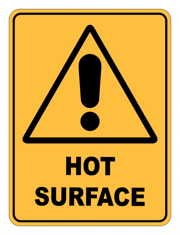 Hot Surface Caution Safety Sign