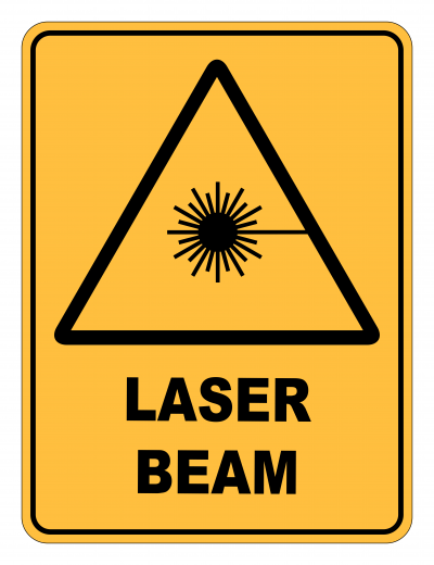 Laser Beam Caution Safety Sign