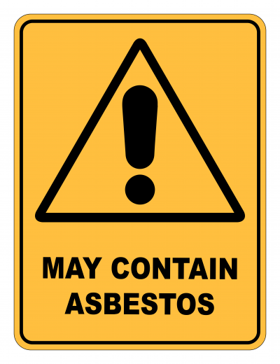 May Contain Asbestos Caution Safety Sign