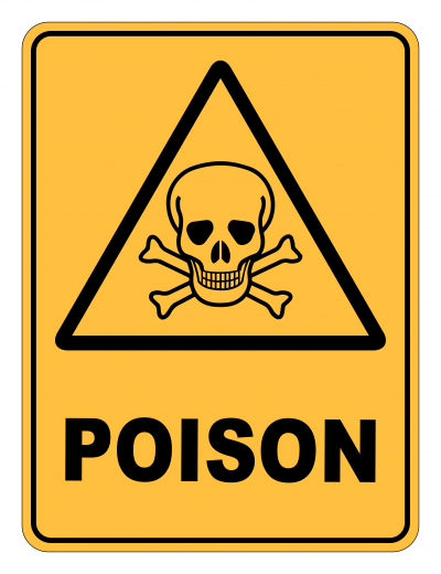 Poison Caution Safety Sign