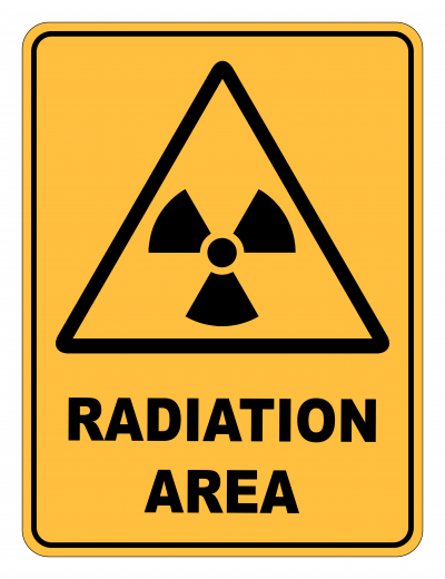 Radiation Area Caution Safety Sign