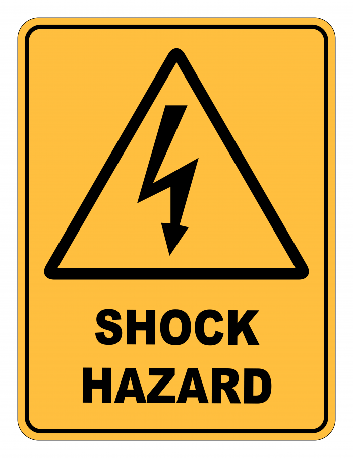 Shock Hazard Caution Safety Sign