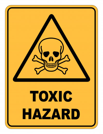 Toxic Hazard Caution Safety Sign