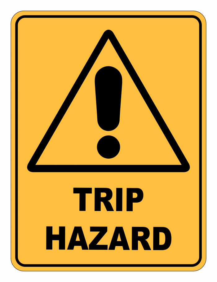 Trip Hazard Caution Safety Sign