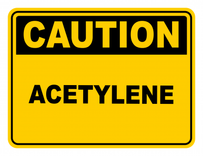 Acetylene Warning Caution Safety Sign