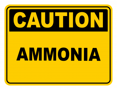 Ammonia Warning Caution Safety Sign