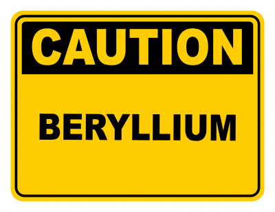 Beryllium Warning Caution Safety Sign