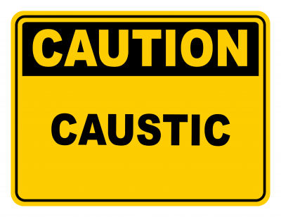 Caustic Warning Caution Safety Sign