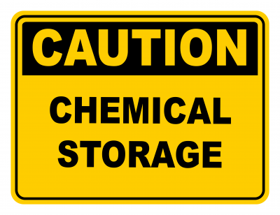Chemical Storage Warning Caution Safety Sign