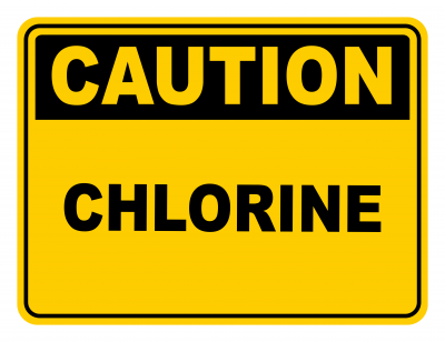 Chlorine Warning Caution Safety Sign