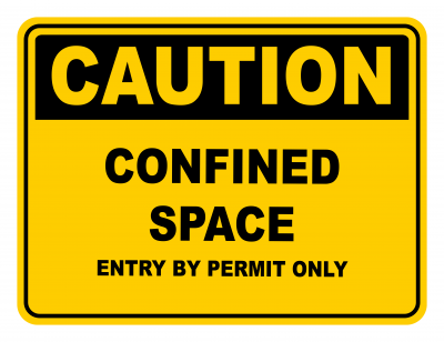 Confinsed Space Entry By Permit Only Warning Caution Safety Sign