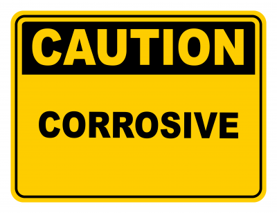 Corrosive Warning Caution Safety Sign