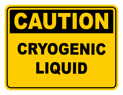 Cryogenic Liquid Warning Caution Safety Sign