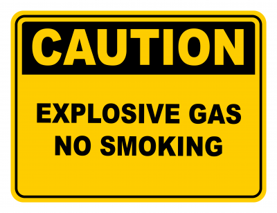 Explosie Gas No Smoking Warning Caution Safety Sign