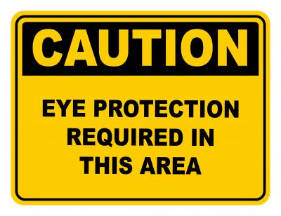 Eye Protection Required In This Area Warning Caution Safety Sign