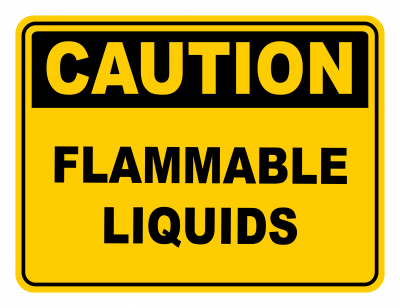 Flammable Liquids Warning Caution Safety Sign