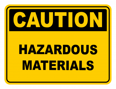 Hazardous Materials Warning Caution Safety Sign