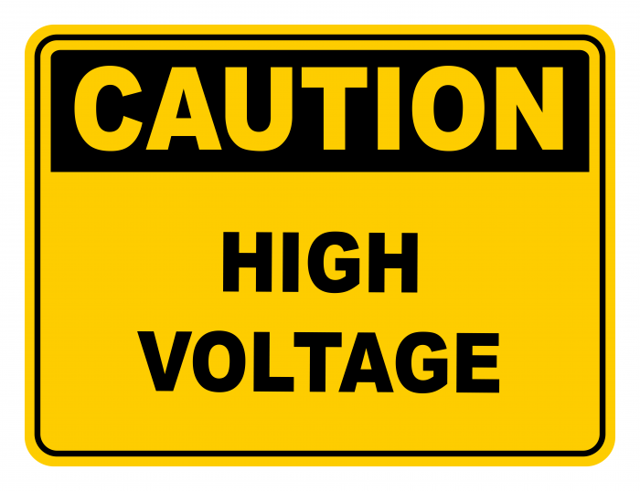 High Voltage Warning Caution Safety Sign
