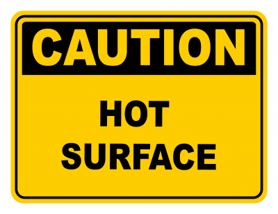 Hot Surface Warning Caution Safety Sign
