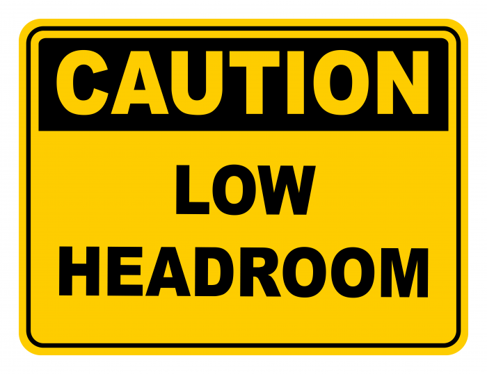 Low Headroom Warning Caution Safety Sign