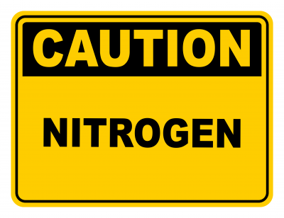 Nitrogen Warning Caution Safety Sign