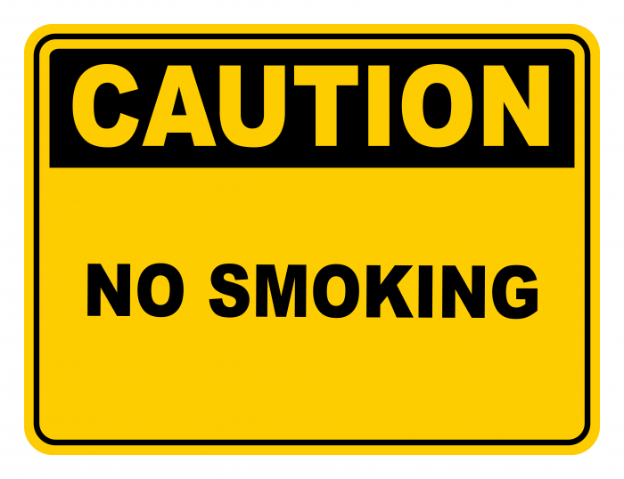 No Smoking Warning Caution Safety Sign