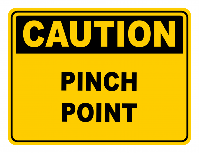 Pinch Point Warning Caution Safety Sign