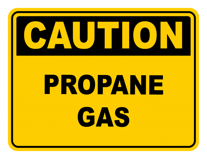 Propane Gas Warning Caution Safety Sign
