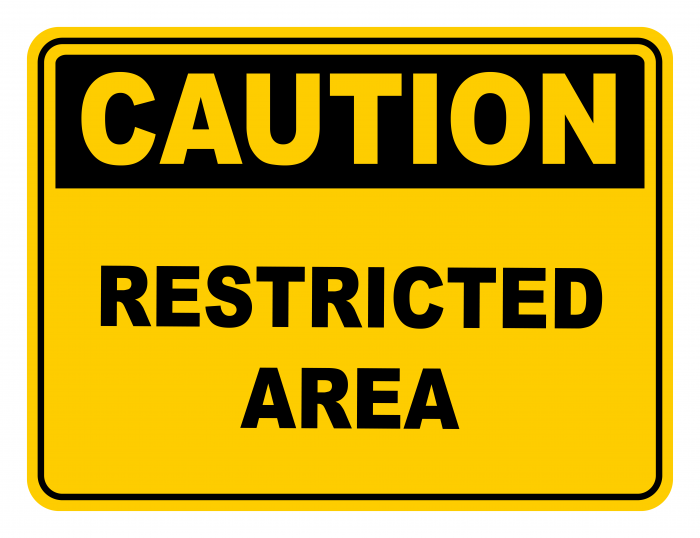 Restricted Area Warning Caution Safety Sign
